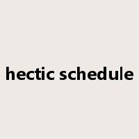 hectic schedule是什么意思