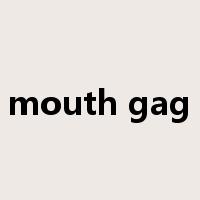 mouth gag是什么意思