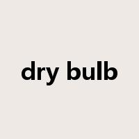 dry bulb是什么意思
