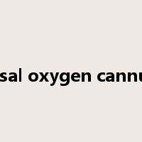 nasal oxygen cannula是什么意思