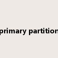 primary partition是什么意思