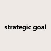 strategic goal是什么意思