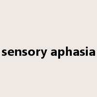 sensory aphasia是什么意思