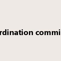 coordination committee是什么意思