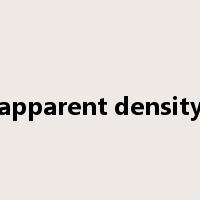 apparent density是什么意思