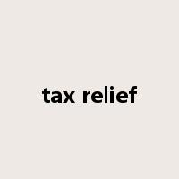 tax relief是什么意思