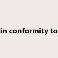 in conformity to是什么意思