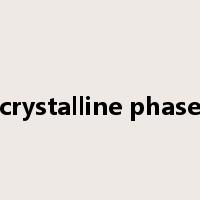 crystalline phase是什么意思