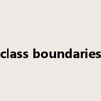 class boundaries是什么意思