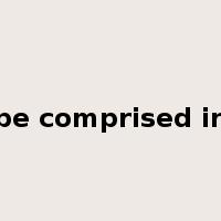 be comprised in是什么意思