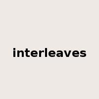 interleaves是什么意思