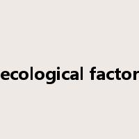 ecological factor是什么意思