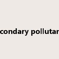 secondary pollutants是什么意思