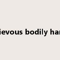 grievous bodily harm是什么意思