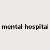 mental hospital是什么意思