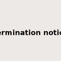 termination notice是什么意思