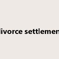 divorce settlement是什么意思