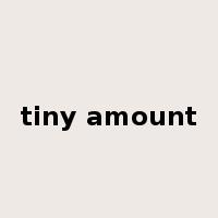 tiny amount是什么意思