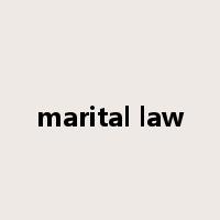marital law是什么意思