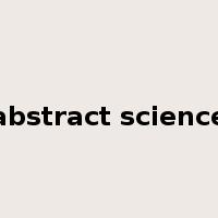 abstract science是什么意思
