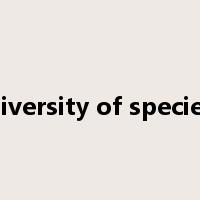 diversity of species是什么意思