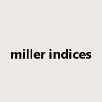 miller indices是什么意思