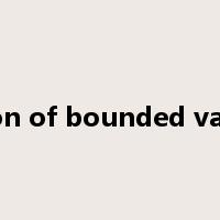 function of bounded variation是什么意思