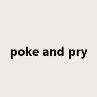 poke and pry是什么意思
