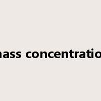 mass concentration是什么意思