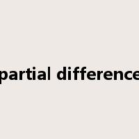 partial difference是什么意思