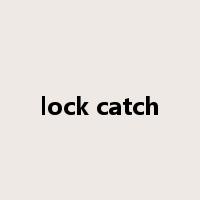 lock catch是什么意思