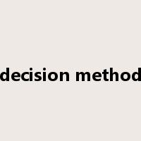 decision method是什么意思