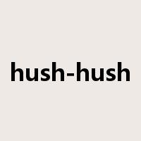 hush-hush是什么意思
