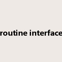 routine interface是什么意思