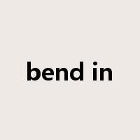 bend in是什么意思