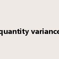 quantity variance是什么意思