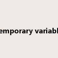 temporary variable是什么意思