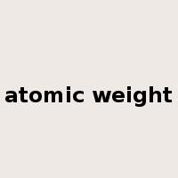 atomic weight是什么意思