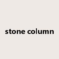 stone column是什么意思
