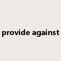 provide against是什么意思