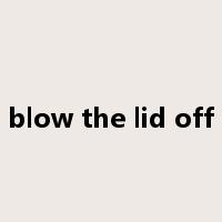blow the lid off是什么意思