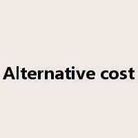 Alternative cost是什么意思