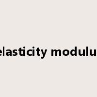 elasticity modulus是什么意思