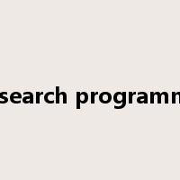 research programme是什么意思