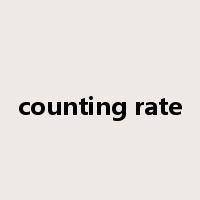 counting rate是什么意思