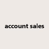 account sales是什么意思