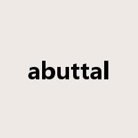 abuttal是什么意思
