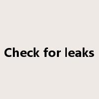 Check for leaks是什么意思