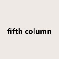 fifth column是什么意思