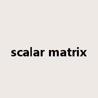 scalar matrix是什么意思